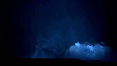 Smoke On Black Background In Slow Motion Stock Footage 95640737