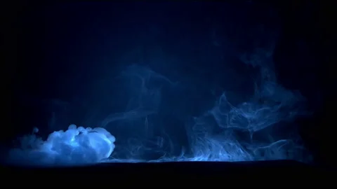 Smoke On Black Background In Slow Motion Video stock 95641028