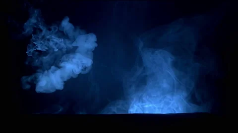 Smoke On Black Background In Slow Motion Stock Footage 95641651
