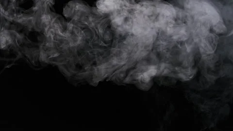 Smoke on a Black Background in Slow Motion Stock Footage 250164327