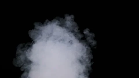 Smoke on a Black Background in Slow Motion Stock Footage 253381757