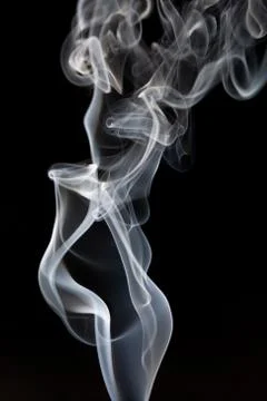 Smoke on black Stock Photos