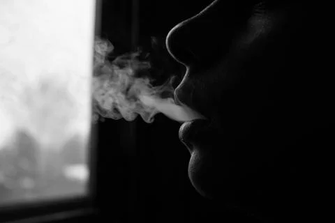 Smoke in black Foto stock
