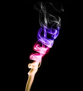 Smoke on black Stock Photos
