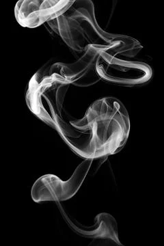 Smoke on black Stock Photos