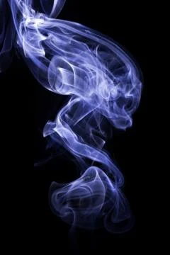 Smoke on black Stock Photos