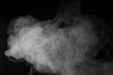Smoke on black Stock Photos