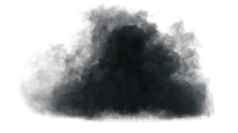 Smoke Blast on white background Stock Footage 32680905