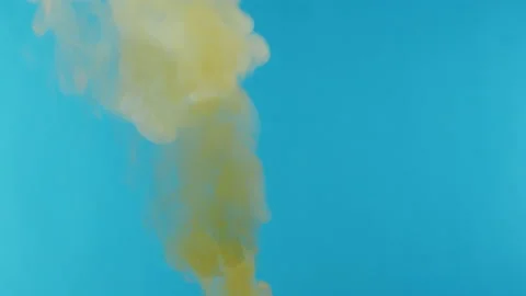 Smoke on blue chroma key background. Smoking, steam clouds of vapour close-up Stock Footage 197858406