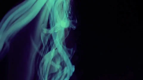 Smoke blue green going up Stock-Footage 35948155
