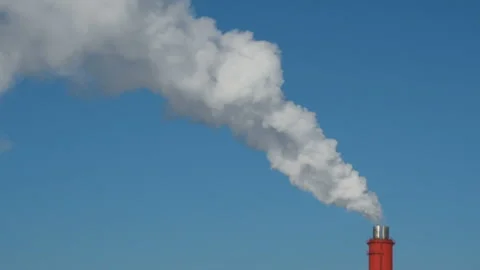 Smoke On Blue Sky Stock Footage 86269795