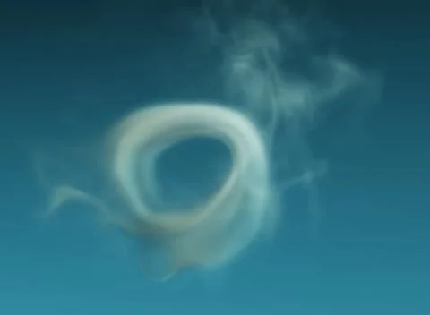 Smoke in blue sky Stock Illustration