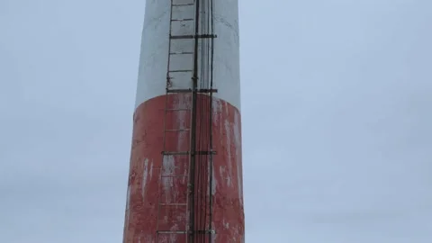 Smoke boiler pipe, smoke structure, aerial photography Stock Footage 171212108