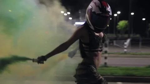 Smoke bomb Video stock 143219344