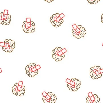 Smoke bomb vector seamless pattern Stock Illustration