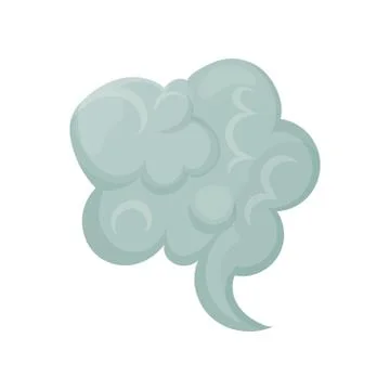 Smoke bubble, gray fog cloud vector Illustration on a white background イラスト素材