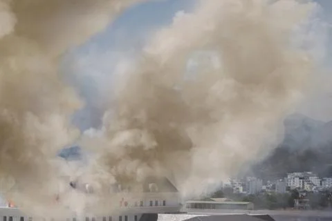 Smoke building Stock Photos
