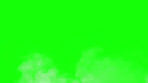 Smoke bursts on green screen background Stock Footage 338174893