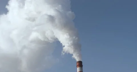 Smoke from chimney CHP 4K Vídeos de archivo 57339368