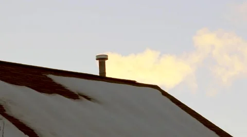 Smoke from Chimney Stock Footage 58997388