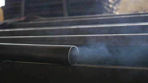 The smoke from the chimney Stock Footage 114068615