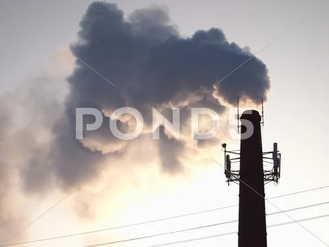 Smoke from the chimney Stock Photos