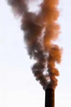 The smoke from the chimney Stock Photos