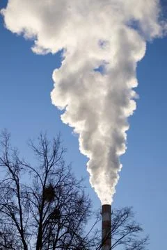 The smoke from the chimney Stock Photos