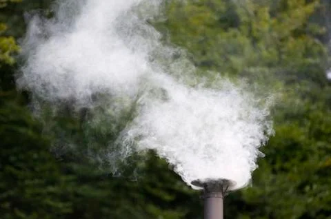Smoke from chimney Stock Photos