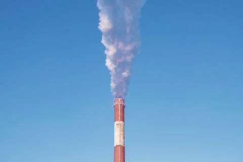 Smoke from the chimney. Stock Photos