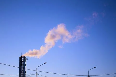 Smoke from the chimney Foto stock
