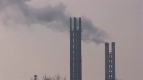 Smoke from Chimneys Stock Footage 10796088