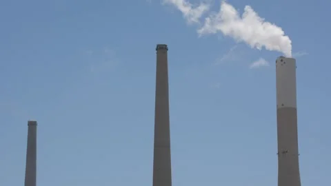 Smoke from the chimneys of the plant 库存影片 155865145