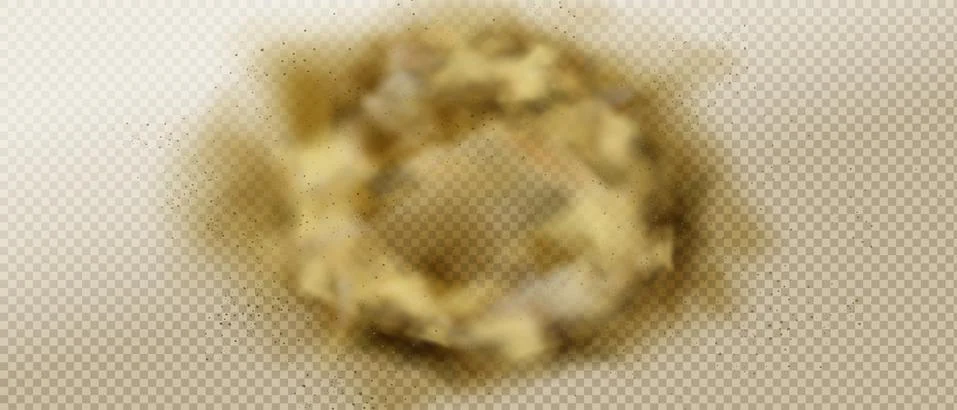 Smoke circle, round smog cloud, cigarette vapor Stock Illustration