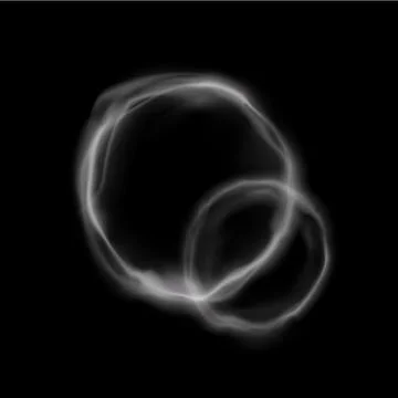 Smoke circle, smog cloud round frame, swirl vector Illustrazione stock
