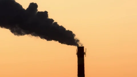 Smoke city chimney Stock Footage 98928516