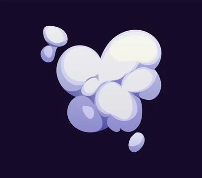 Smoke cloud, cartoon puff effect, comic fume blow 스톡 일러스트