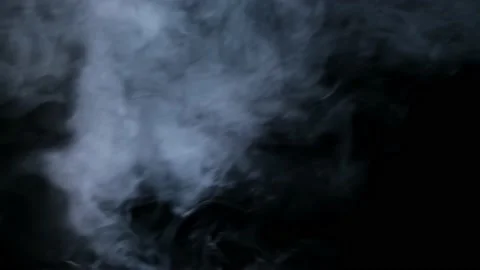 Smoke, Cloud of cold fog in black background. Stock Footage 163446012