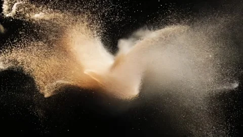 Smoke. Cloud of cold fog in blue light spot on black background Video stock 285664718