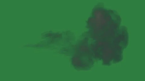 Smoke cloud on coming out of it bird flying in the sky black air isolated on 動画素材 337035404