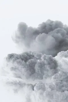 Smoke cloud explosion shape toxic dangerous smoke cloud from explosion sha... Foto stock