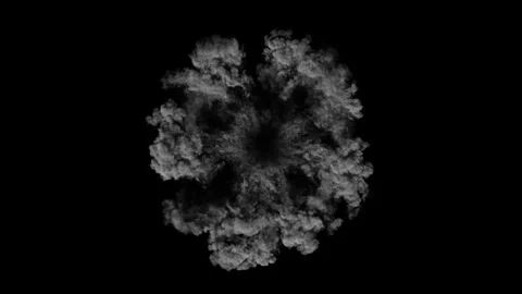 Smoke cloud explosion for war concept or abstract visual Видео 302477752