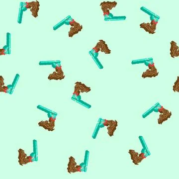 Smoke cloud wildfire disaster isometric icon seamless pattern Stock Illustration