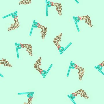 Smoke cloud wildfire disaster vector seamless pattern Illustrazione stock