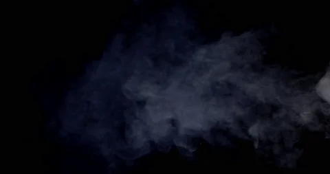 Smoke Clouds On Black Stock Footage 161469976