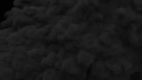 Smoke clouds of black smoke animation video template screensaver for design 4k v Video stock 228747892