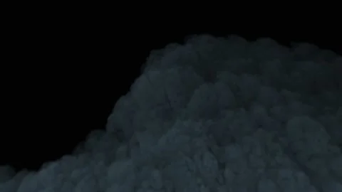 Smoke clouds of black smoke animation video template screensaver for design 4k Stock Footage 228804112