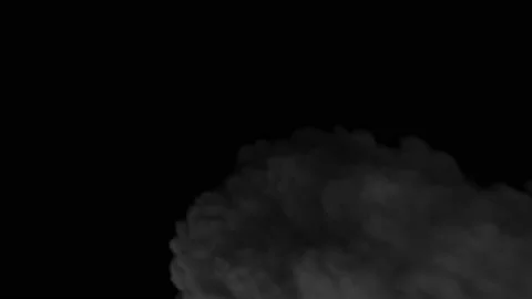 Smoke clouds of black smoke animation video template screensaver for design 4k Stock Footage 229373852