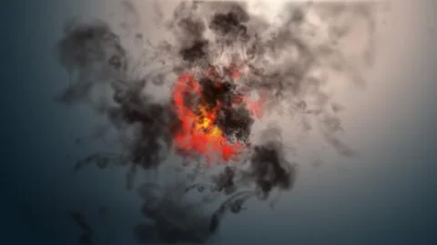 Smoke clouds fire in space illustration イラスト素材