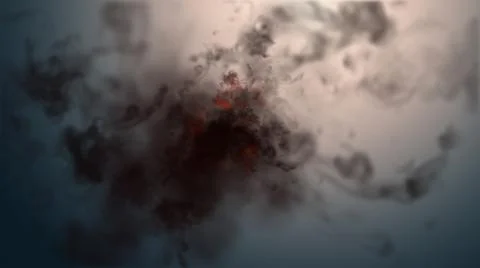 Smoke clouds fire in space illustration イラスト素材